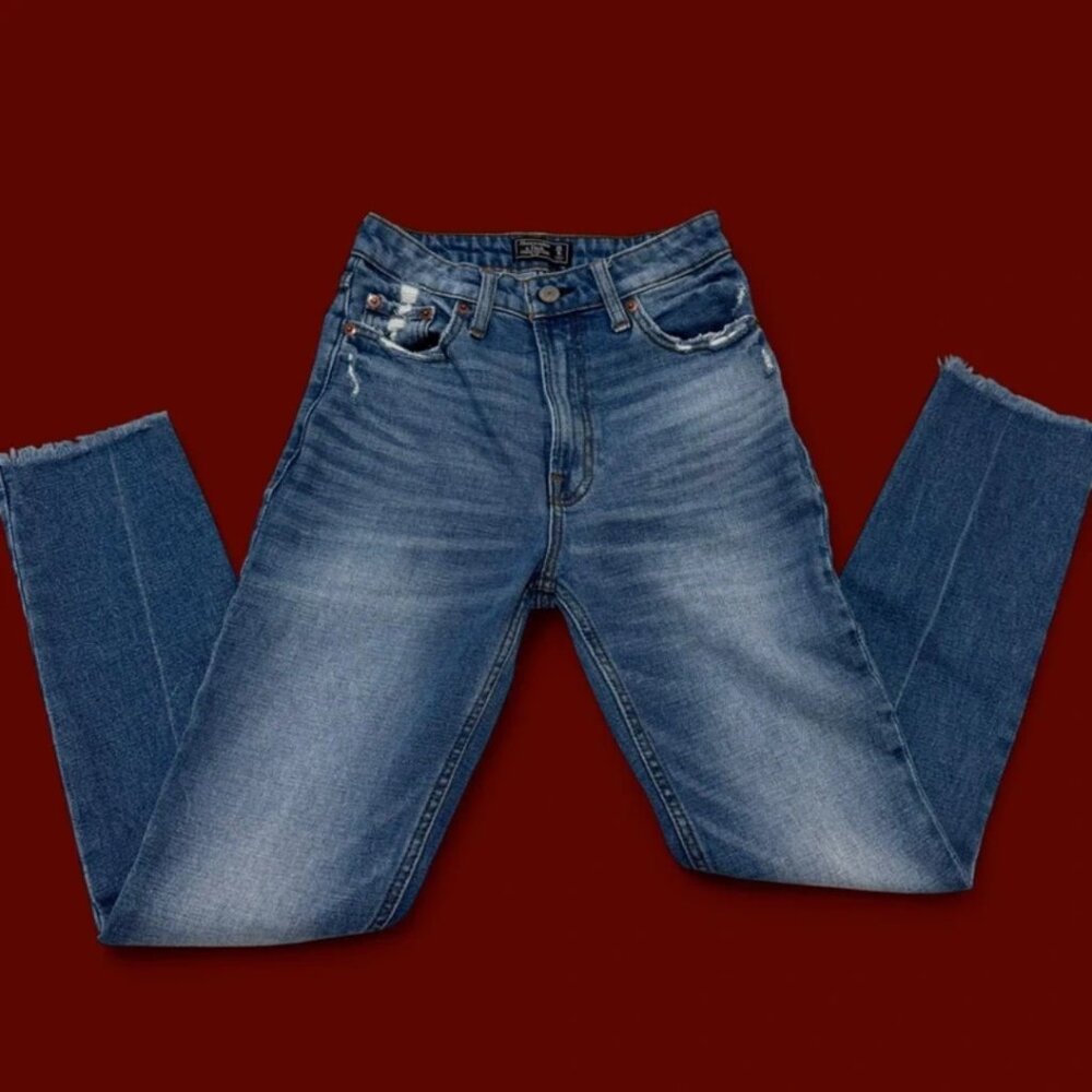 Abercrombie & Fitch high rise slim blue jeans